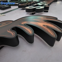 Équipement publicitaire, lettres en acier inoxydable 3D, panneau LED pour bureau et magasin de détail, couleurs personnalisables, garantie de 2 ans