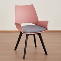 Chaise nordique en plastique épaissi avec dossier rotatif, polyvalente pour la salle à manger, le bureau et l'étude, idéale comme chaise d'ordinateur pour adulte