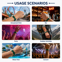 Bracelet holographique laser personnalisé, imprimé en couleur, pour identification de sécurité, événements VIP, festivals, bracelet imperméable