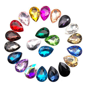 Goutte d'eau violette à fond pointu diamant verre strass bricolage étui de téléphone portable accessoires galvanoplastie autocollants perceuse - Product Image 1