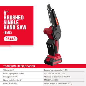 Serra Elétrica Portátil Profissional de 20V com Lâmina de 6 Polegadas para Corte de Madeira - Product Image 4