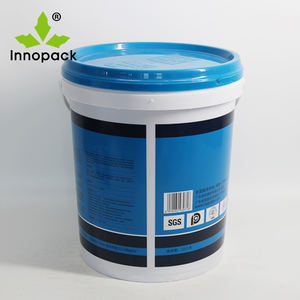 20L vierge PP seau en plastique avec poignée et couvercle ordinaire couleur blanche ISO9001 certifié - Product Image 1