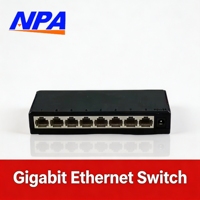 Switch de Red Gigabit de 8 Puertos 10/100/1000Mbps, Switch Ethernet de Escritorio de Plástico, 16Gbps, Plug and Play para Hogar, Oficina, Cámara IP