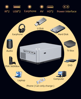 Mini projecteur intelligent X30W Pro, projecteur vidéo LED, mini projecteur Android 11 Wifi LCD 4K, haut-parleurs intégrés pour home cinéma