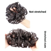 Chignon synthétique bouclé en forme de fleur, accessoire pour cheveux, résistant à la chaleur, longues boucles, couleur OMBRE