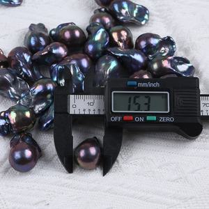 Bán Buôn 15-20Mm Màu Đen Nước Ngọt Baroque Lỏng Ngọc Trai Hạt Trang Sức Nuôi Cấy Ngọc Trai Giá - Product Image 5