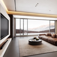 Ventanas Corredizas de Aluminio con Doble Acristalamiento, Impermeables, Estilo Americano, Personalizadas, para Exteriores Comerciales y Residenciales, Ventana de Presión Lateral