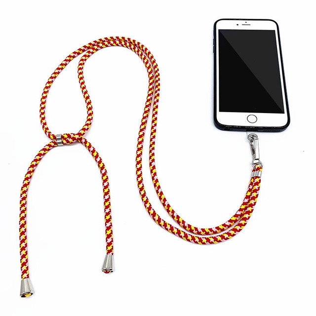 6 mm Universal Nylon Polyester Phone Lanyard Popular Cell Phone Strap Adjustable Cross Body Phone Rope and Card Holder Strap