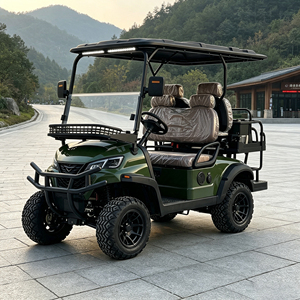 Voiturette de golf électrique 4 places pour la chasse, avec peinture camouflage et <span class=keywords><strong>kit</strong></span> de sécurité DOT, 72V Lithium, buggy tout-terrain surélevé - Product Image 5