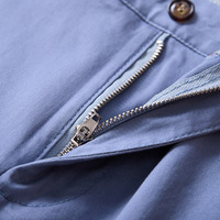 Pantalon décontracté en coton pour homme, bleu ciel, coupe droite, long, haut de gamme, chic et polyvalent, style européen transfrontalier