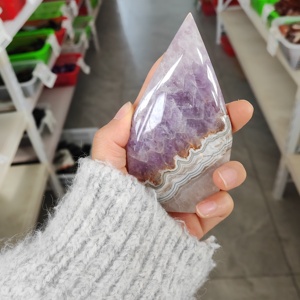 Promotion Wholesale High Quality Amethyst Agate Drop Carving DIY <b>Crystal</b> Pendant <b>Ornament</b> Healing Feng Shui REIKI Home Decor - Product Image 1