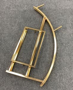 Accessoires de mariage : Mur de fond rond en maille de fer, Arche décorative en forme de pièce de monnaie, Pièces de décoration de fond, Arche de mariage ronde dorée - Product Image 6