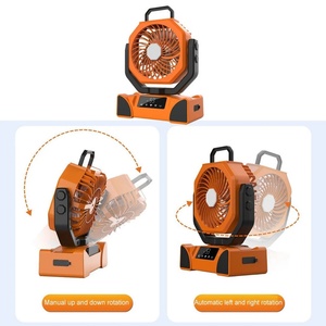 Ventilateur portable rechargeable 20000 mAh, ventilateur de bureau rechargeable, ventilateur de camping extérieur avec batterie externe et lumière LED pour les fêtes - Product Image 3
