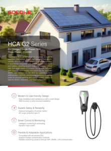 เครื่องชาร์จรถยนต์ไฟฟ้า GoodWe HCA Series ระดับ 2 กำลังไฟ 7kW 9.6kW ชนิดที่ 1 J1772 พร้อมแอปพลิเคชันอัจฉริยะ รองรับ WiFi Bluetooth Solar Plus สำหรับใช้ในสหรัฐอเมริกาและแคนาดา - Product Image 2