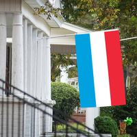 Drapeau du Luxembourg 3x5ft en Polyester avec deux œillets en laiton imprimés numériquement à une seule couche pour décoration intérieure et extérieure