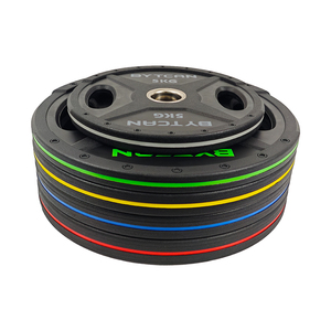Disques de Poids en Caoutchouc 50mm 5-25KG pour Gymnastique, Disques Bumper pour Haltères, Couleur et LOGO Personnalisables, <span class=keywords><strong>Prix</strong></span> du Set de Disques de Poids - Product Image 1