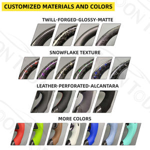 Volant sport LED en fibre de carbone forgée, personnalisation OEM, pour <span class=keywords><strong>BMW</strong></span> M Style F10 F15 F16 F20 F25 F30 F31 F34 F36 M3 F80 M5 - Product Image 5