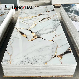 Panneau mural en PVC imitation marbre multi-style, alternative au marbre, revêtement UV, feuille de marbre en PVC - Product Image 1