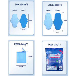 Üreticinin 6 adet kullanımlık biyobozunur kadınsı hijyen dönemi külot gömlekleri Menstrual sıhhi peçete pedleri kadınlar için - Product Image 4