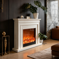 Cheminées électriques haut de gamme, flamme 3D ultra réaliste, chauffage intelligent pour maison haut de gamme, pour la décoration de maison, hôtel, villa