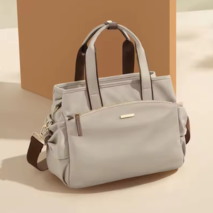 Fashionable large single shoulder crossbody <b>bag</b> with multiple compartments, lightweight canvas handbag, women's shopping <b>bag</b> - Product Image 1