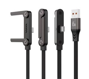 Charge While Watch 240W Fast <b>Charging</b>+Zinc Alloy + Strand Braided+Rotating Foldable Stand Fast <b>Charging</b> Data <b>Cable</b> bfor Phone - Product Image 1