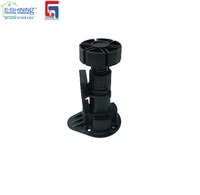 Pieds de meuble réglables en plastique, noirs, avec clips, supports de nivellement pour armoires de cuisine – Vente chaude