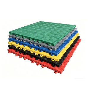 Factory Wholesale Modular Interlocking Garage Floor <b>Tiles</b> Anti-Slip PP <b>Plastic</b> Car Wash Grate Flooring with Drainage Hole - Product Image 2