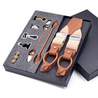 Jarrbikini coloré pour hommes, boîte haut de gamme, 6 clips, épaissi, porte-jarretelles, mode, DIY