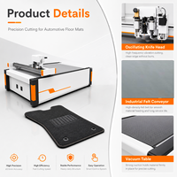 Machine de découpe CNC pour housses de siège auto, machine de découpe automatique à couteau vibrant pour housses de siège en cuir et tapis de sol de voiture avec caméra