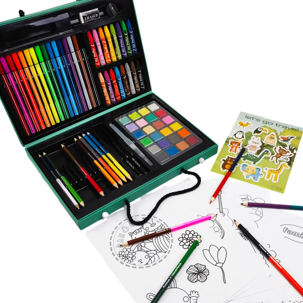 لوازم فنية ، أقلام تلوين ملونة قابلة للغسل بزيت الباستيل ، أقلام تلوين للأطفال أعياد الميلاد