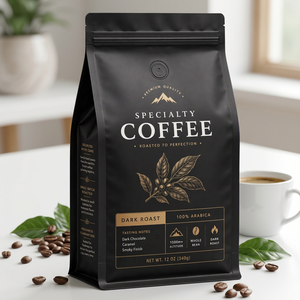 Bolsa de Café Ecológica con Válvula y Cierre, Fondo Plano, Empaque para Granos de Café, Sellado de Ocho Lados, Directo de Fábrica - Product Image 2