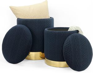 Múltiples recompras taburete otomano plegable ovalado <span class=keywords><strong>verde</strong></span> grande con Banco organizador de almacenamiento con respaldo - Product Image 4