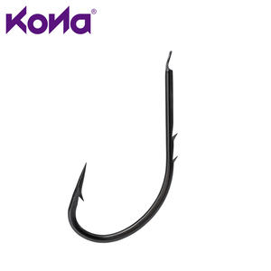 Vente en gros usine Hameçons de pêche porte-appâts à pointe plate en acier à haute teneur en carbone 4X renforcés, avec 2 emmanchures et pointe décalée pour appâts versés - Product Image 1