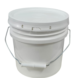 Secchio Rotondo in <span class=keywords><strong>Plastica</strong></span> di Alta Qualità <span class=keywords><strong>per</strong></span> <span class=keywords><strong>Alimenti</strong></span> da 1,05 Galloni, <span class=keywords><strong>Fusti</strong></span> in <span class=keywords><strong>Plastica</strong></span> Rinforzata con Coperchi e Manici, Barile Resistente agli Agenti Chimici - Product Image 4