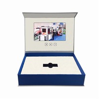 Boîte cadeau vidéo LCD personnalisée conçue de 5 pouces et boîte d'affichage en papier pliable adaptée aux lecteurs LCD à des fins de marketing