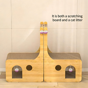 ที่ลับเล็บแมวรูปตัว L ขนาด 40x23x60 ซม. ทำจากวัสดุกระดาษที่ทนทาน แบบ 1 ชั้น ลายเรียบ สำหรับแมว - Product Image 6