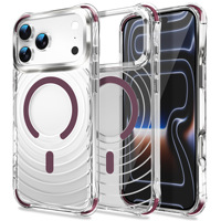 Étui de téléphone magnétique à motif ondulé pour iPhone 18 Pro Max, antichoc, coque arrière transparente colorée pour iPhone 18 Pro Max