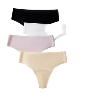 <span class=keywords><strong>Tanga</strong></span> de yoga deportiva de talle medio para mujer, estilo clásico, de seda helada, sin costuras, con forro de látex, herramienta mágica anti-irritación - Product Image 1