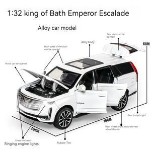Modellino Auto in Lega 1:32 <span class=keywords><strong>Cadillac</strong></span> <span class=keywords><strong>Escalade</strong></span> con Suoni e Luci, Funzione Pullback, Decorazione e Collezione, Giocattolo in Metallo - Product Image 2