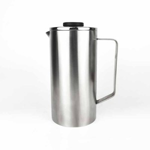 Cafetière à pression française en acier inoxydable personnalisée design moderne en acier inoxydable noir mat à double paroi isolée sous vide - Product Image 1