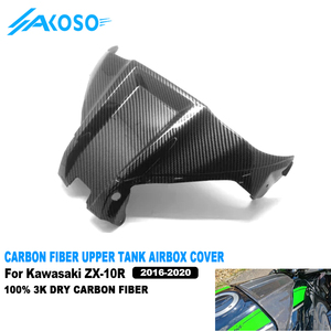 Akoso 3K Khô Sợi Carbon Xe Máy Phụ Kiện Bình Nhiên Liệu Buồng Không Khí Bìa Fairing Cho Kawasaki Zx10r ZX-10R 2016-2020 - Product Image 1