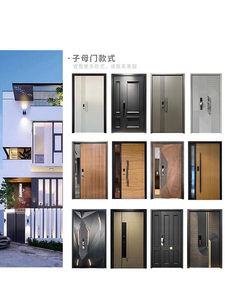 Puertas de Entrada de Estilo Moderno 2025 con Acabado de Madera, Talladas en Aluminio Fundido, Impermeables, de Seguridad, Acabado de Lujo - Product Image 4