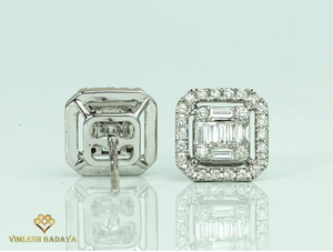 Elegantes Pendientes de Diamantes con Doble Halo, 0.58 Ct, Diamantes Naturales o de Laboratorio en Oro Sólido de 14K o 18K, Regalo de Boda para Mujer - Product Image 3