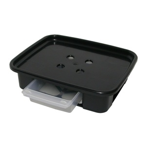 Plafarm JWPL0094 No.1 Sous-plate rectangulaire noire en plastique pour plantes, bac de récupération d'eau, base pour pots de fleurs d'intérieur et jardinières domestiques - Product Image 1