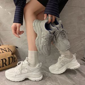Zapatos de Mujer a la Moda 2025, Nuevas Zapatillas Deportivas Casuales Blancas con Suela Gruesa y Transpirables para Primavera - Product Image 2