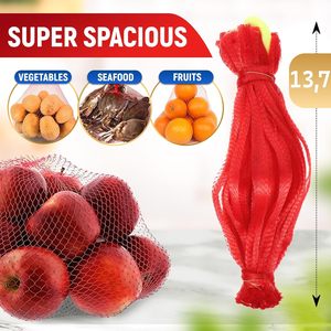 Bolsas de malla reutilizables y lavables para productos agrícolas, ecológicas, con cordón, para almacenar frutas y verduras. - Product Image 2