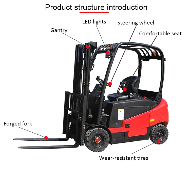 Akülü Forklift elektrikli Forklift elektrikli Forklift kapasiteli 3ton 4ton 5ton kaldırma 3m 4m 5m