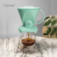 Clever Dripper OEM disponible, Écologique, Vert Crème, Trapezoidal, Eastman Tritan, Filtre Réutilisable, Cafetière, Fibres Naturelles pour
