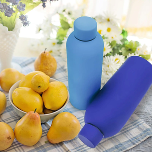 Outdoor Sports Stainless Steel 304 <b>Small</b> Mouth Water Bottle Insulated Bottle Shape Beverage Container for Hiking - Product Image 2